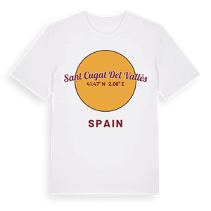 Sant Cugat del Vallès cirkel t-shirt – ekologisk bomull t-shirt från Pinshirt