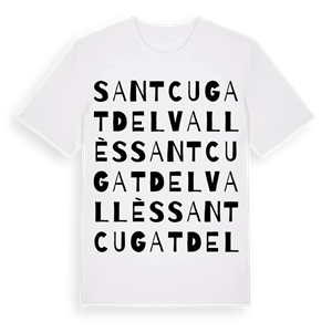 Sant Cugat del Vallès ordlek t-shirt – ekologisk bomull t-shirt från Pinshirt