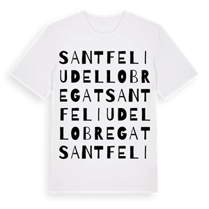 Sant Feliu de Llobregat ordlek t-shirt – ekologisk bomull t-shirt från Pinshirt
