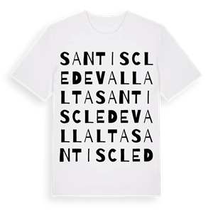Sant Iscle de Vallalta ordlek t-shirt – ekologisk bomull t-shirt från Pinshirt