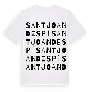 Sant Joan Despí ordlek t-shirt – ekologisk bomull t-shirt från Pinshirt