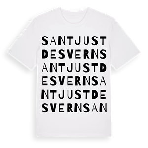 Sant Just Desvern ordlek t-shirt – ekologisk bomull t-shirt från Pinshirt