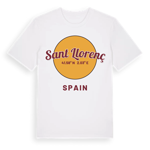 Sant Llorenç cirkel t-shirt – ekologisk bomull t-shirt från Pinshirt