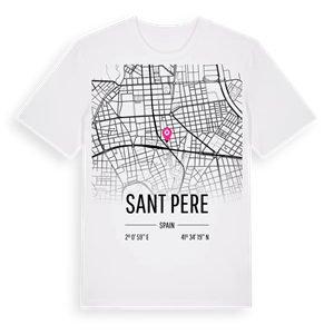 Sant Pere karta t-shirt – ekologisk bomull t-shirt från Pinshirt