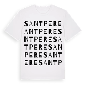 Sant Pere ordlek t-shirt – ekologisk bomull t-shirt från Pinshirt