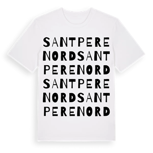 Sant Pere Nord ordlek t-shirt – ekologisk bomull t-shirt från Pinshirt