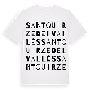 Sant Quirze del Vallès ordlek t-shirt – ekologisk bomull t-shirt från Pinshirt