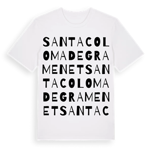 Santa Coloma de Gramenet ordlek t-shirt – ekologisk bomull t-shirt från Pinshirt