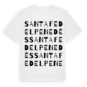 Santa Fe del Penedès ordlek t-shirt – ekologisk bomull t-shirt från Pinshirt