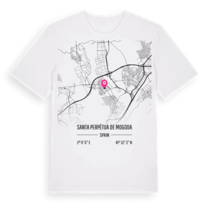 Santa Perpètua de Mogoda karta t-shirt – ekologisk bomull t-shirt från Pinshirt