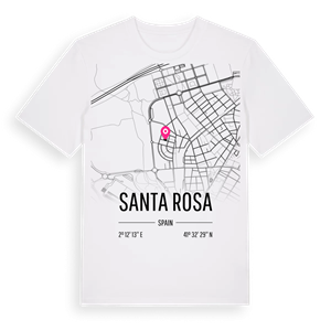 Santa Rosa karta t-shirt – ekologisk bomull t-shirt från Pinshirt