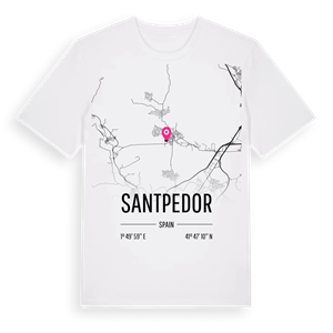 Santpedor karta t-shirt – ekologisk bomull t-shirt från Pinshirt
