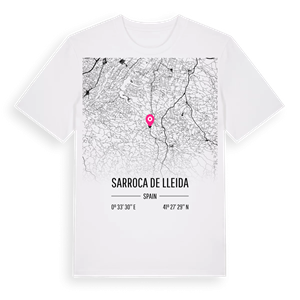 Sarroca de Lleida karta t-shirt – ekologisk bomull t-shirt från Pinshirt