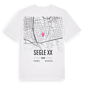 Segle XX karta t-shirt – ekologisk bomull t-shirt från Pinshirt