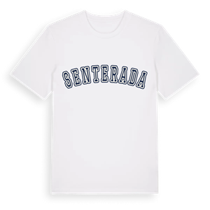 Senterada college t-shirt – ekologisk bomull t-shirt från Pinshirt