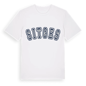 Sitges college t-shirt – ekologisk bomull t-shirt från Pinshirt