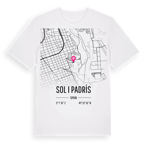 Sol i Padrís karta t-shirt – ekologisk bomull t-shirt från Pinshirt