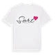 Sort hjärta t-shirt