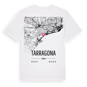 Tarragona karta t-shirt – ekologisk bomull t-shirt från Pinshirt