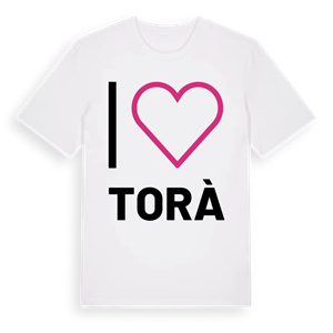 Jag älskar Torà t-shirt stort tryck – ekologisk bomull t-shirt från Pinshirt