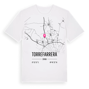 Torrefarrera karta t-shirt – ekologisk bomull t-shirt från Pinshirt