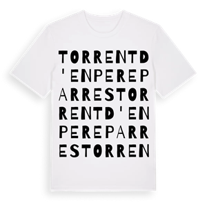 Torrent d'en Pere Parres ordlek t-shirt – ekologisk bomull t-shirt från Pinshirt