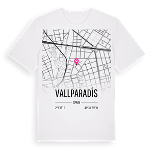 Vallparadís karta t-shirt – ekologisk bomull t-shirt från Pinshirt