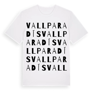 Vallparadís ordlek t-shirt – ekologisk bomull t-shirt från Pinshirt