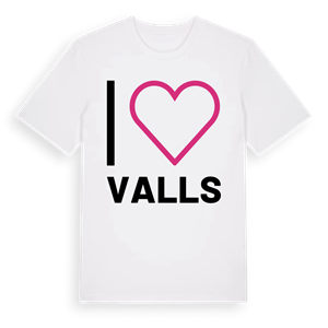 Jag älskar Valls t-shirt stort tryck – ekologisk bomull t-shirt från Pinshirt