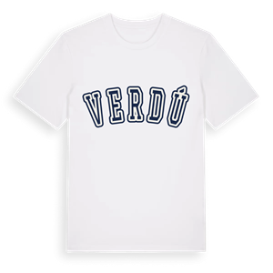 Verdú college t-shirt – ekologisk bomull t-shirt från Pinshirt