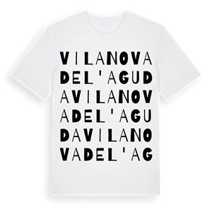 Vilanova de l'Aguda ordlek t-shirt – ekologisk bomull t-shirt från Pinshirt