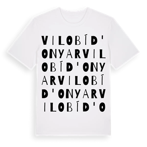 Vilobí d'Onyar ordlek t-shirt – ekologisk bomull t-shirt från Pinshirt