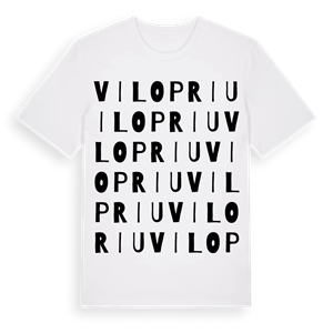 Vilopriu ordlek t-shirt – ekologisk bomull t-shirt från Pinshirt