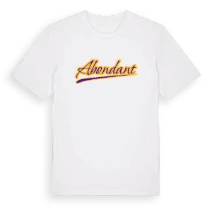 Abondant baseball t-shirt – ekologisk bomull t-shirt från Pinshirt