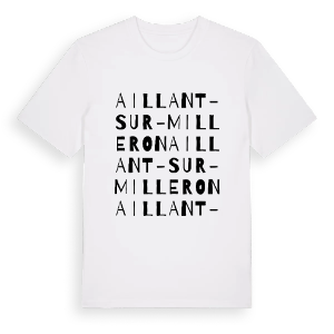 Aillant-sur-Milleron ordlek t-shirt – ekologisk bomull t-shirt från Pinshirt