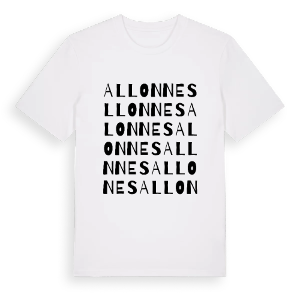 Allonnes ordlek t-shirt – ekologisk bomull t-shirt från Pinshirt