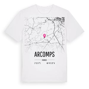 Arcomps karta t-shirt – ekologisk bomull t-shirt från Pinshirt
