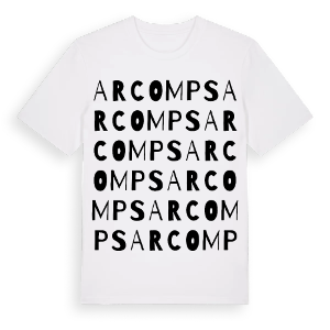Arcomps ordlek t-shirt – ekologisk bomull t-shirt från Pinshirt