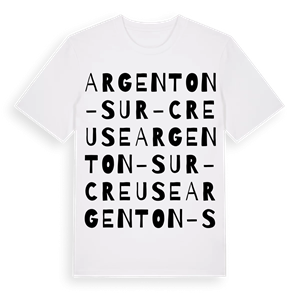 Argenton-sur-Creuse ordlek t-shirt – ekologisk bomull t-shirt från Pinshirt