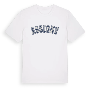 Assigny college t-shirt – ekologisk bomull t-shirt från Pinshirt