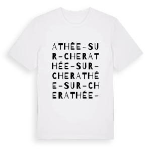 Athée-sur-Cher ordlek t-shirt – ekologisk bomull t-shirt från Pinshirt