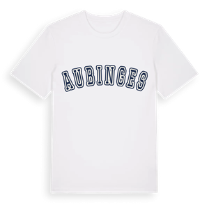 Aubinges college t-shirt – ekologisk bomull t-shirt från Pinshirt
