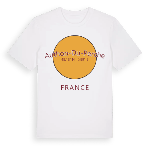 Authon-du-Perche cirkel t-shirt – ekologisk bomull t-shirt från Pinshirt