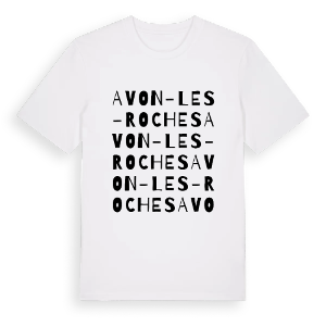Avon-les-Roches ordlek t-shirt – ekologisk bomull t-shirt från Pinshirt