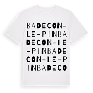 Badecon-le-Pin ordlek t-shirt – ekologisk bomull t-shirt från Pinshirt