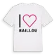 Jag älskar Baillou t-shirt stort tryck