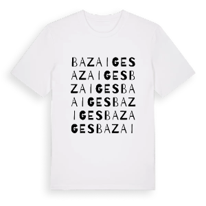 Bazaiges ordlek t-shirt – ekologisk bomull t-shirt från Pinshirt