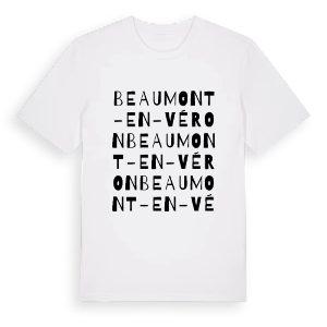 Beaumont-en-Véron ordlek t-shirt – ekologisk bomull t-shirt från Pinshirt
