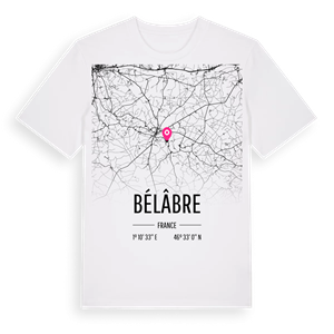 Bélâbre karta t-shirt – ekologisk bomull t-shirt från Pinshirt