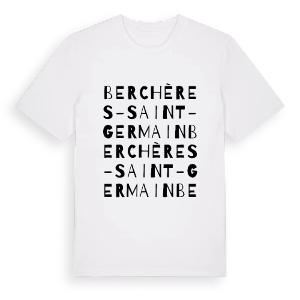 Berchères-Saint-Germain ordlek t-shirt – ekologisk bomull t-shirt från Pinshirt